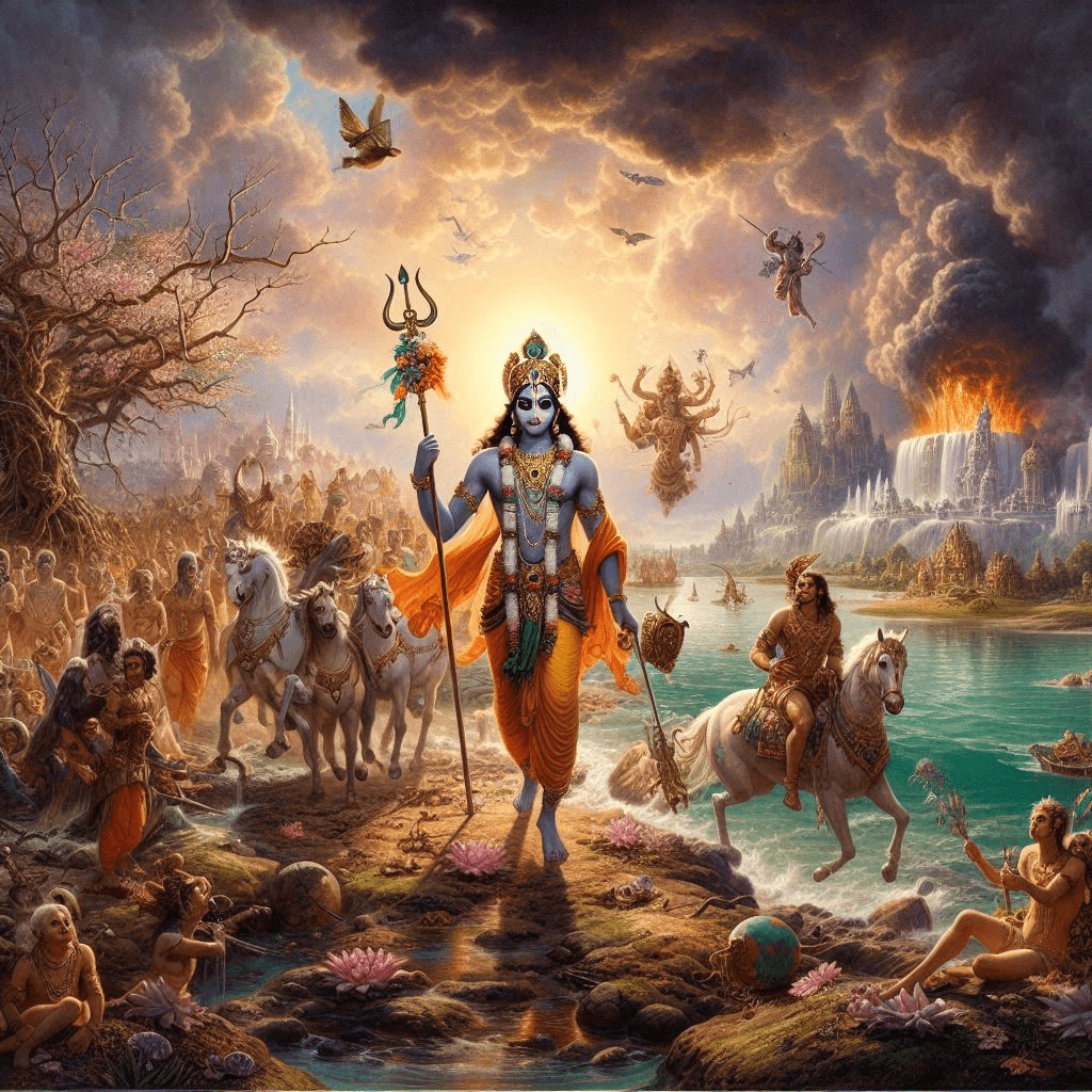 O Papel dos Avatares no Apocalipse Hindu: Krishna e o Fim dos Tempos"