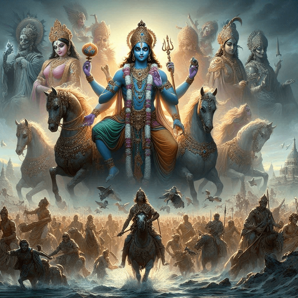 O Papel dos Avatares no Apocalipse Hindu: Krishna e o Fim dos Tempos"